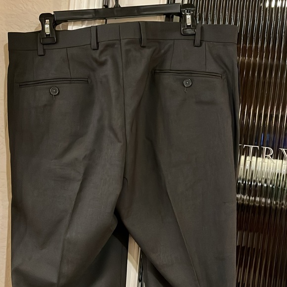 Calvin Klein flat front dress pants size 36W by 32L charcoal gray - Picture 3 of 5